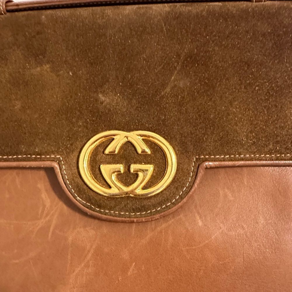 Gucci vintage suede shoulder bag - Picture 10 of 10